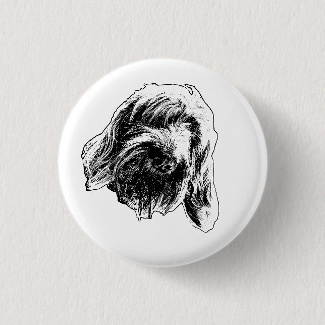 Calm Spinone Badge 1 Inch Round Button (Front)