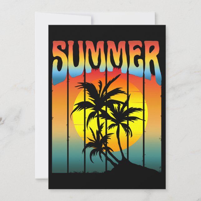 CALM SUMMER SUNSET INVITATION (Front)