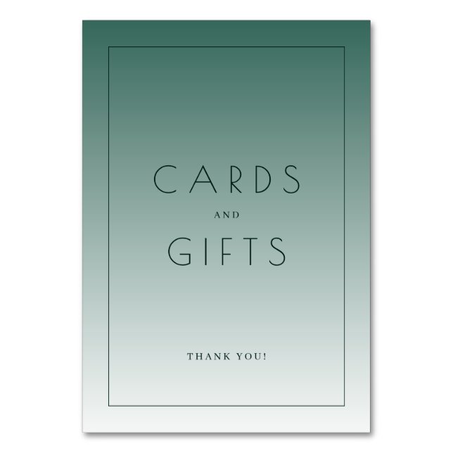 Calm Teal Minimalist Gratitude Card (Front)