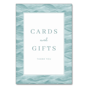 Calm Teal Water-Inspired Thank You Card