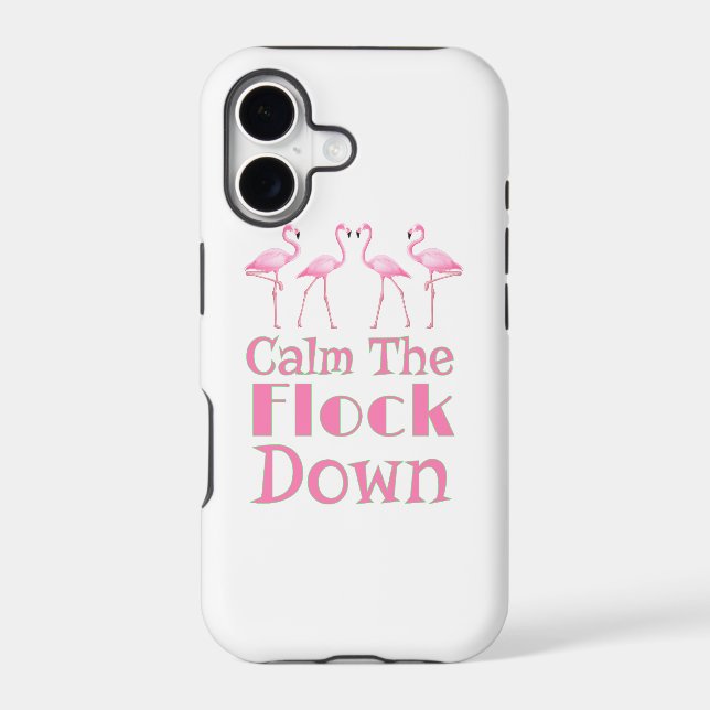 Calm The Flock Down Funny Flamingo (Back)