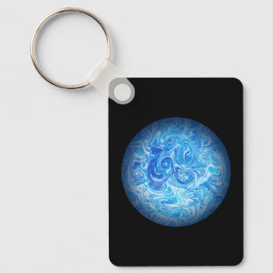 Calm Tide Fluid Art Keychain