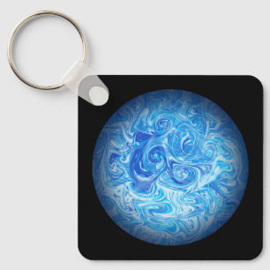Calm Tide Fluid Art Keychain