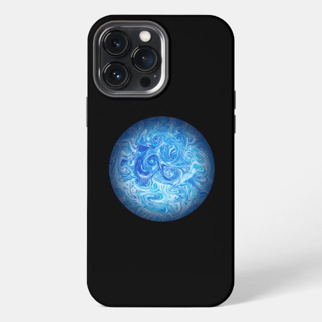 Calm Tide Fluid Art Phone Case (Back)