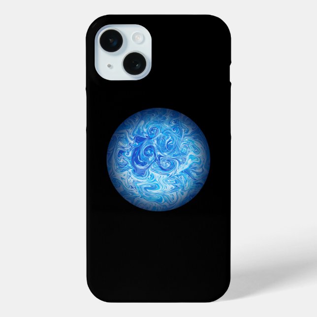 Calm Tide Fluid Art Phone Case (Back)
