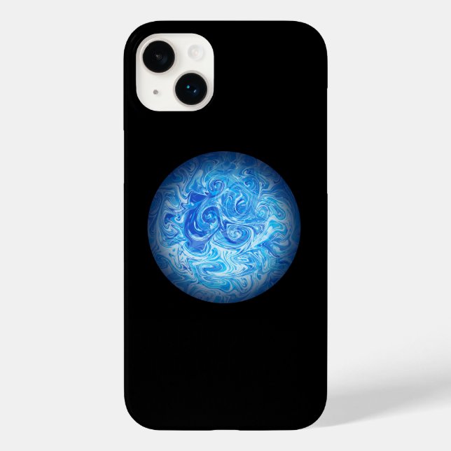 Calm Tide Fluid Art Phone Case (Back)