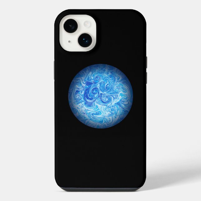 Calm Tide Fluid Art Phone Case (Back)