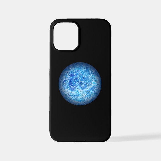 Calm Tide Fluid Art Phone Case iPhone 12 Mini (Back)