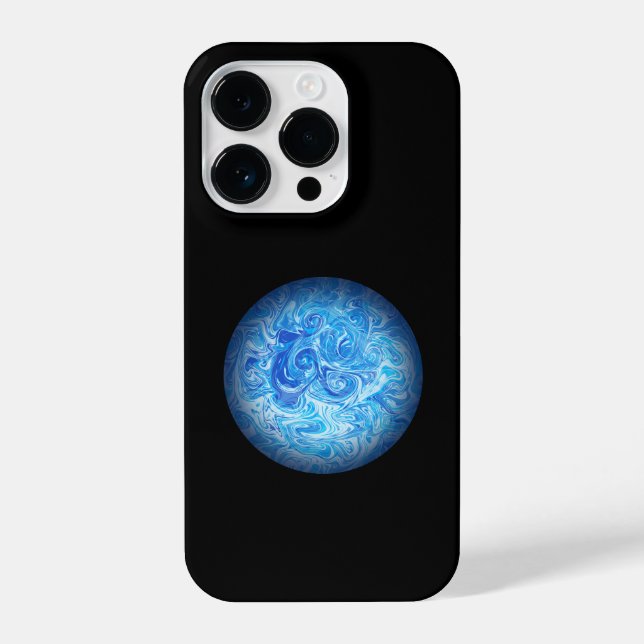 Calm Tide Fluid Art Phone Case iPhone 14 Pro (Back)