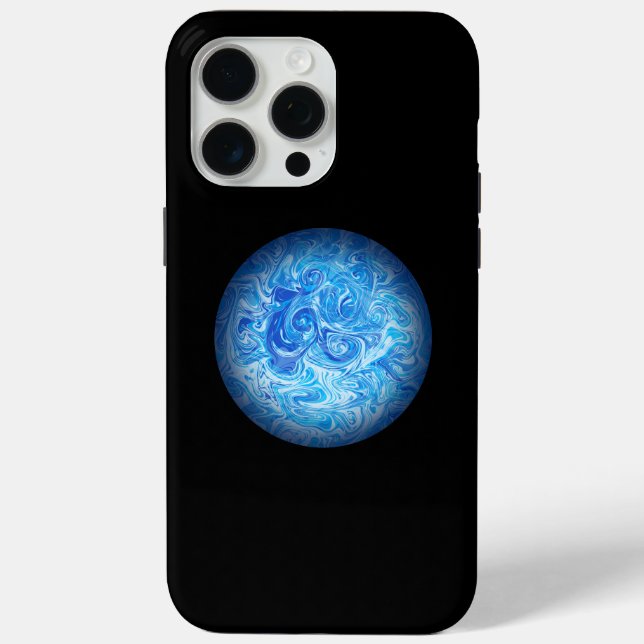 Calm Tide Fluid Art Phone Case iPhone 15 Pro Max (Back)
