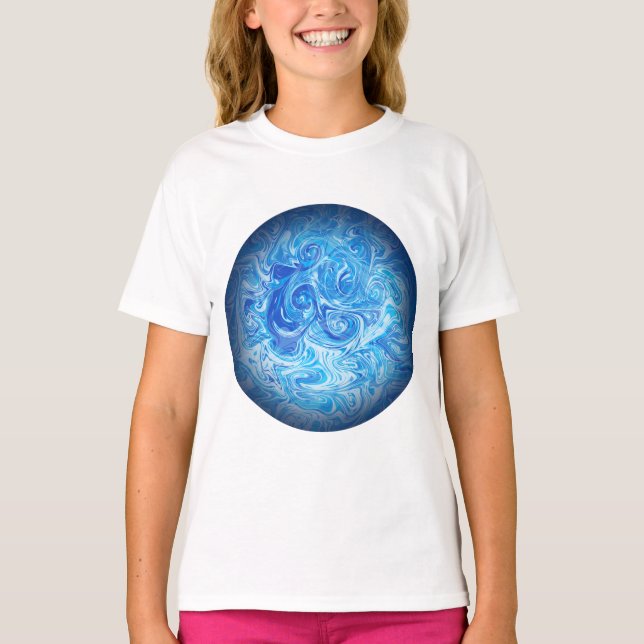 Calm Tide Fluid Art T-Shirt (Front)