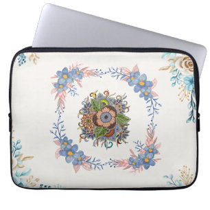 Calm Watercolor Garden – Light Floral Whispers Laptop Sleeve