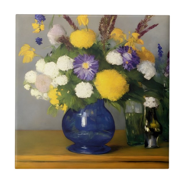 Calm Watercolour Botanical Art Tile (Front)