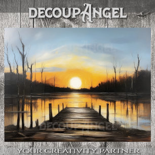 Calm Waters at Sunset - Decoupage - Tissue Paper