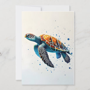 Calm Waters: Celebrate Sea Turtles with ocean Invitation