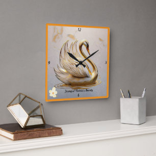 "Calm Waters, Peaceful Soul" Square Wall Clock
