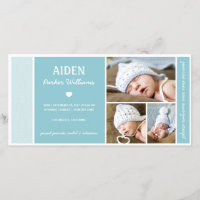 CALM WAVES | BABY BOY BIRTH ANNOUNCEMENT