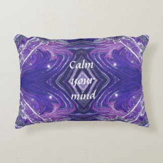 "Calm your mind" Acrylic Pour Inspired Accent Pillow