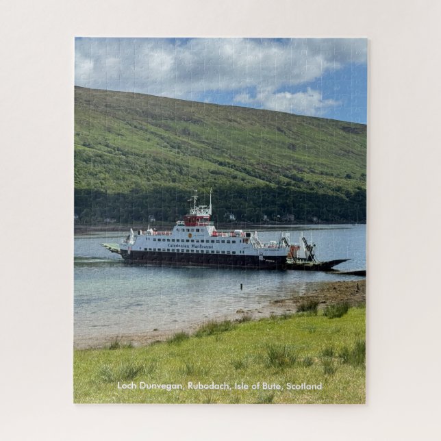 Calmac Ferry at Rubodach, Isle of Bute, Scotland Jigsaw Puzzle (Vertical)
