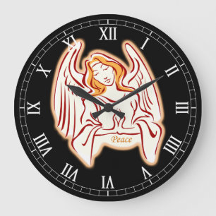 Calme Angel Round Numéros Romains Horloge