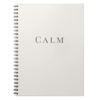 Calme - Cahier à typographie minimale