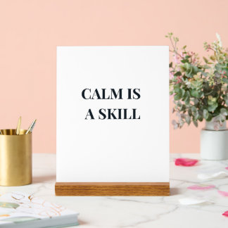 Calme Est une Compétence Typographie Minimaliste
