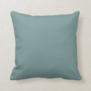 Calmed Aquamarine Blue-Green Solid Colour SW 0020 Throw Pillow