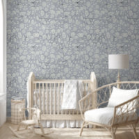 Calming Blue Floral Waters Baby Nursery