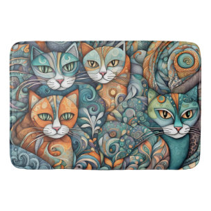 calming cats 2 bath mat