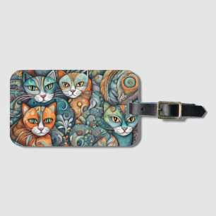 calming cats 2 luggage tag