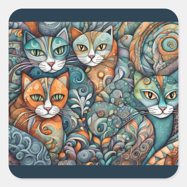 calming cats 2 stickers (Front)