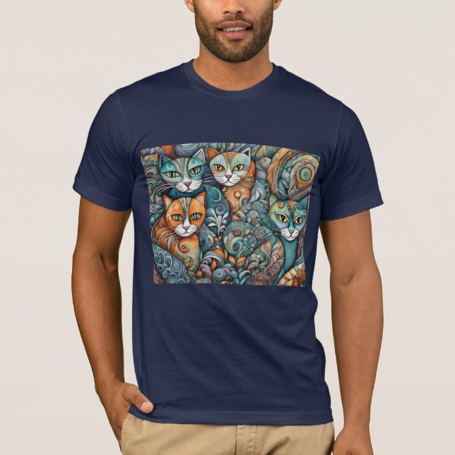 calming cats 2 T-Shirt (Front)