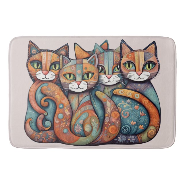 calming cats 3 bath mat (Front)