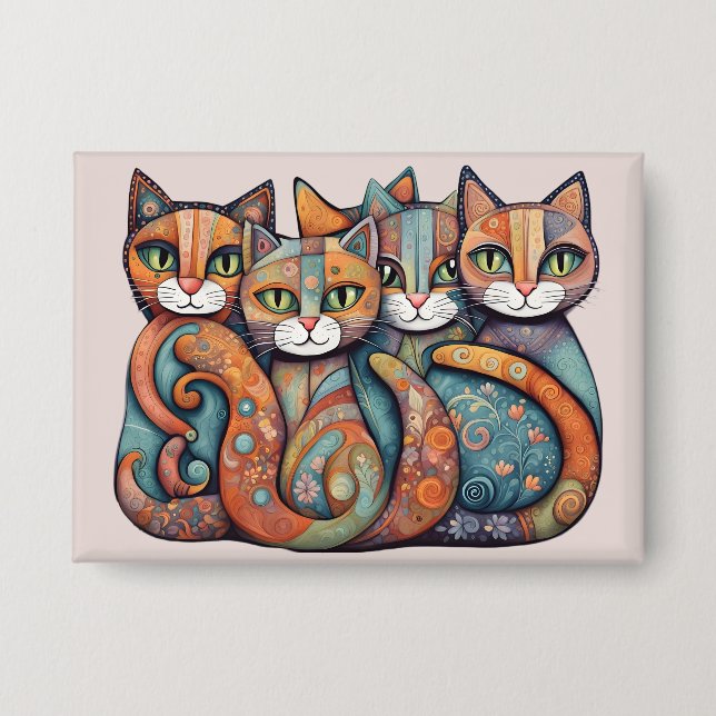 calming cats 3 button (Front)