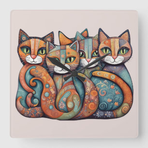 calming cats 3 clock