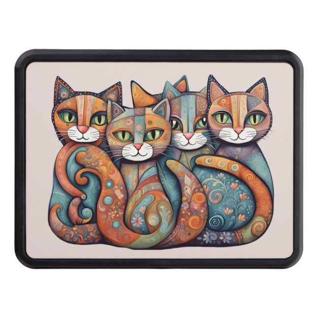 calming cats 3 hitch cover (Front)