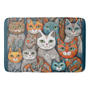 calming cats bath mat