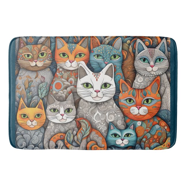 calming cats bath mat (Front)
