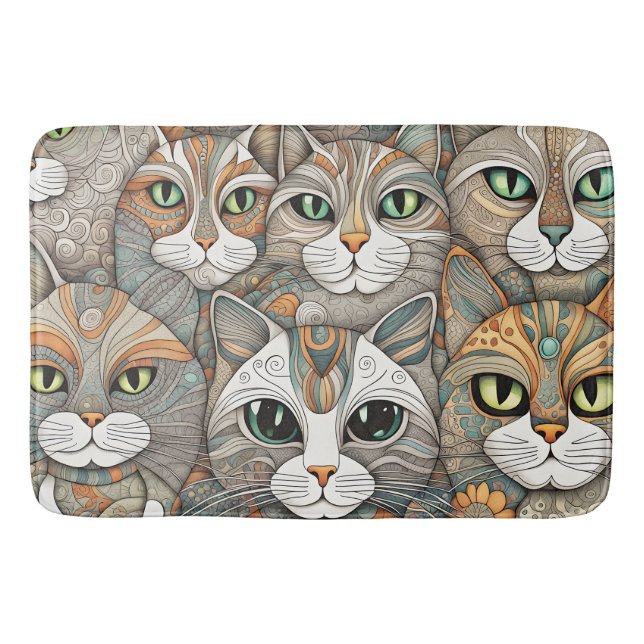 calming cats bath mat (Front)
