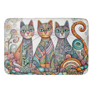 calming cats bath mat 