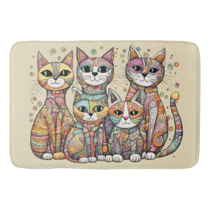 calming cats bath mat