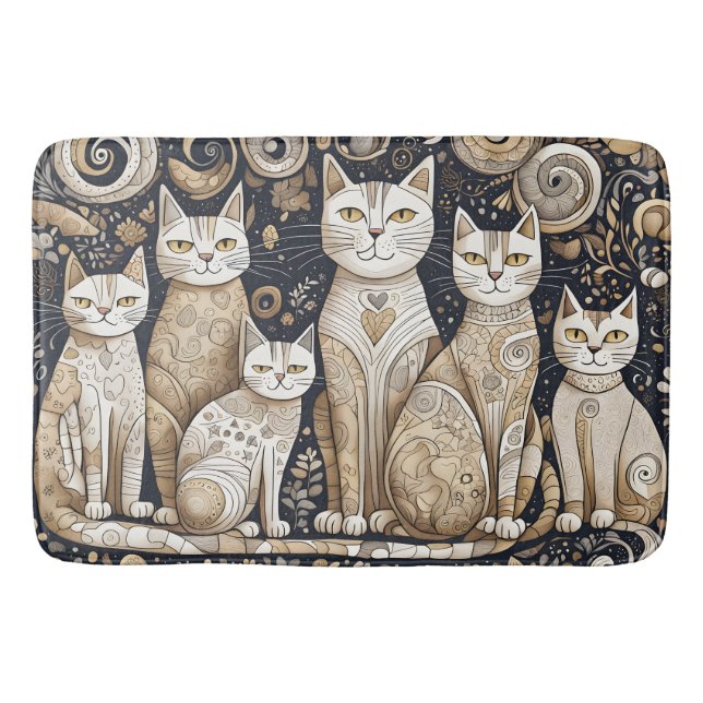calming cats bath mat (Front)