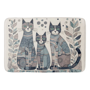 calming cats bath mat