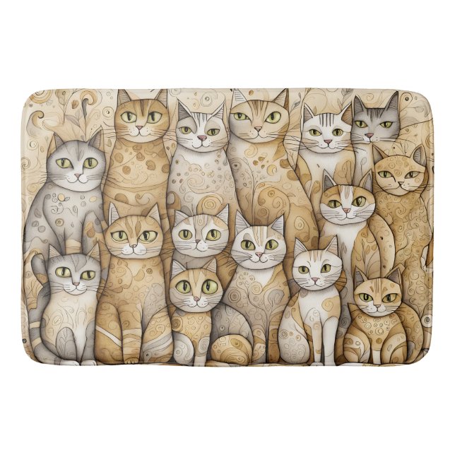 calming cats bath mat (Front)