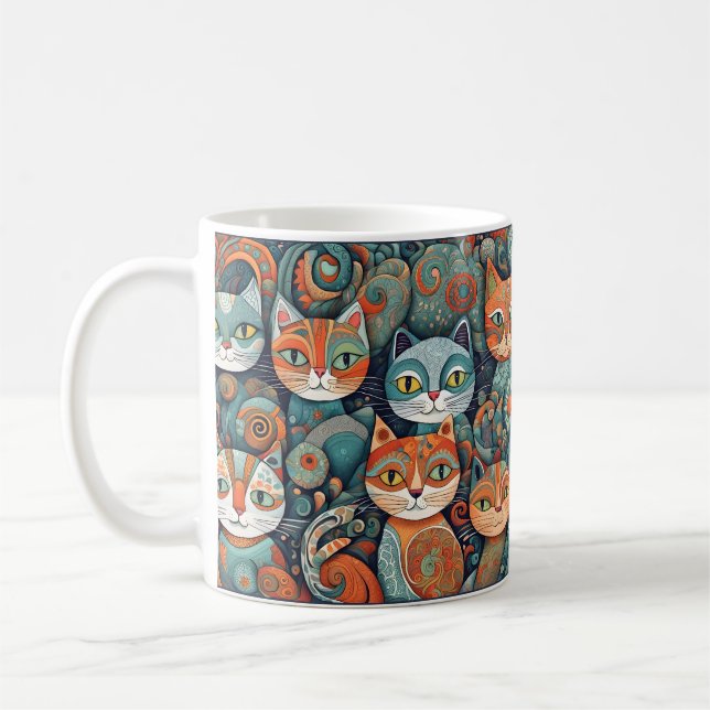 calming cats coffee mug (Left)