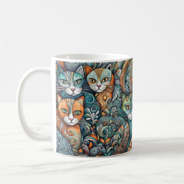 calming cats coffee mug (Left)