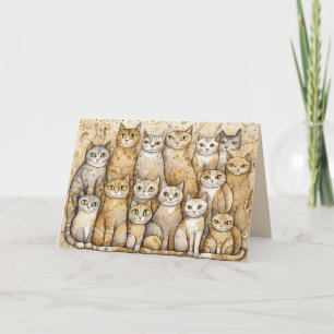 calming cats greeting card