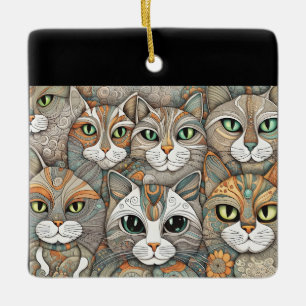 calming cats ornament