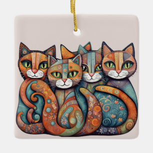 calming cats ornament