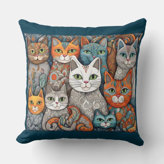 Calming cats pillow (Front)